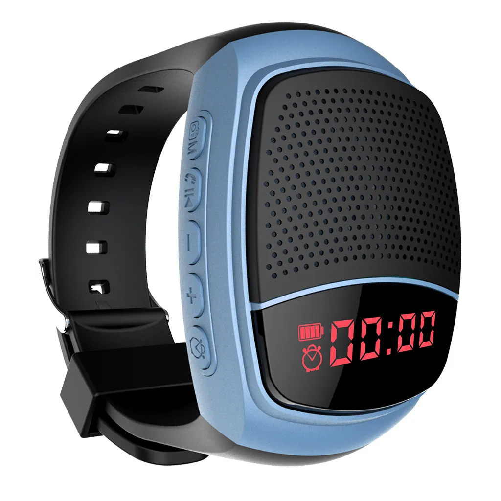 Мини 5,0 стерео портативный беспроводной HIFI Bluetooth спортивные часы AUX портативный мини наручные стерео спортивный динамик
