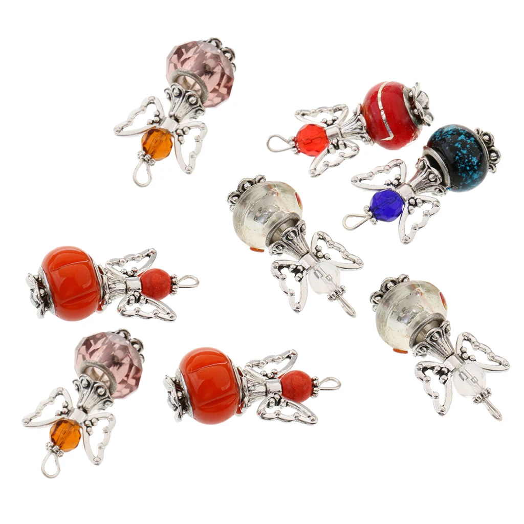 8Pcs Mixed Acrylic Dancing Angel Butterfly Charms Pendants 18 X 31 Mm