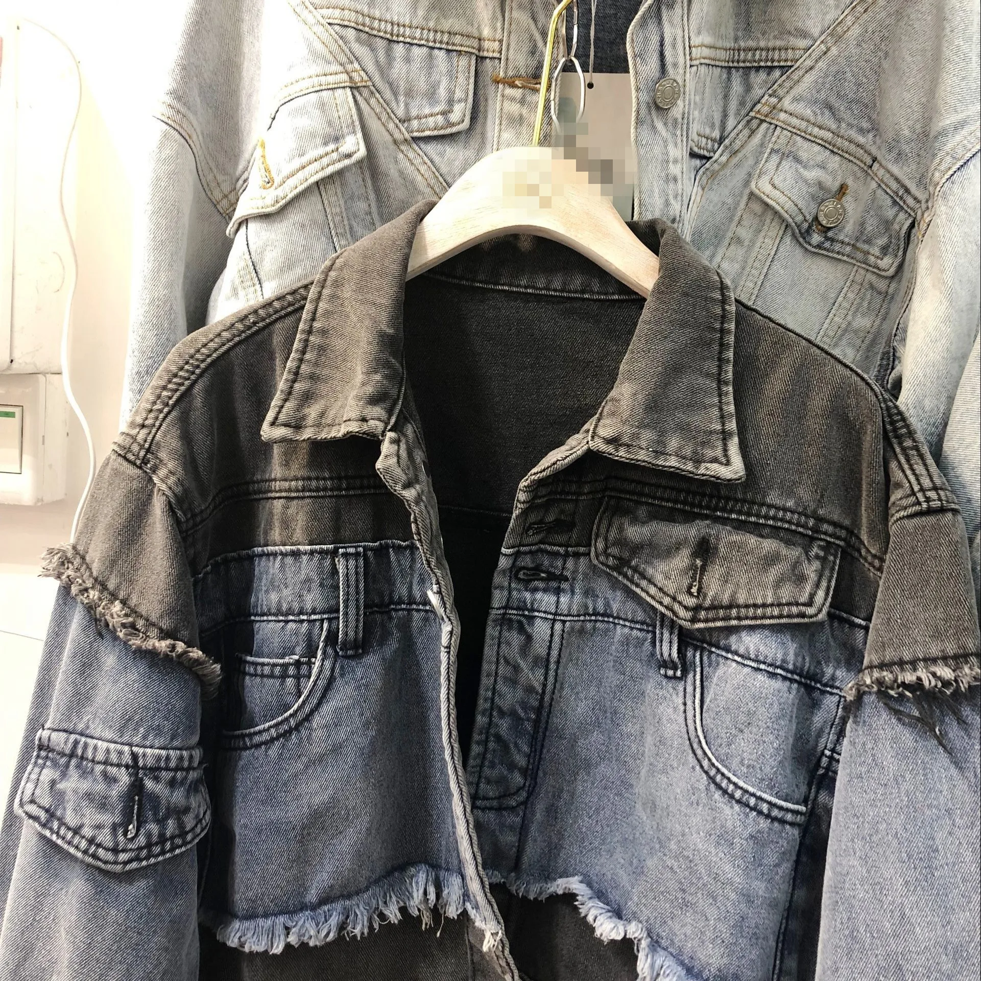 Net Red Denim Coat Women Spring and Autumn New Korean Splicing Color Joker Loose Cowboy Jacket Female Student Jeans Coats