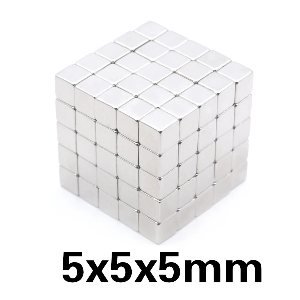 

1000pcs 5x5x5 Strong Rare Earth Block square Neodymium Magnets 5x5x5mm Permanete