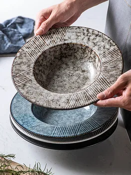 

Nordic Style Dinnerware Dinner Plates Ceramic Round Serving Porcelain Plates Restaurant Vajilla Ceramica Breakfast Dishes EA60PZ