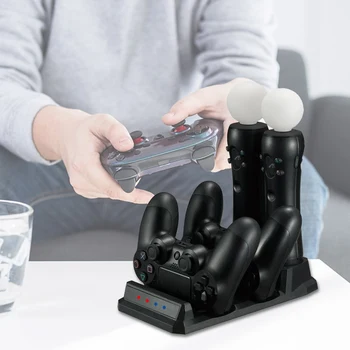 

4 in 1 Charging Base PS4 Gamepad Somatosensory Controller Charger Quick Charger for Play Station 4 Gaming Dual Charging Base