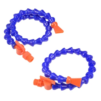 

uxcell 2Pcs Flexible Coolant Pipe, Thread Flat Nozzle Flexible Water Oil Coolant Pipe Hose with Valve 300-500mm Length