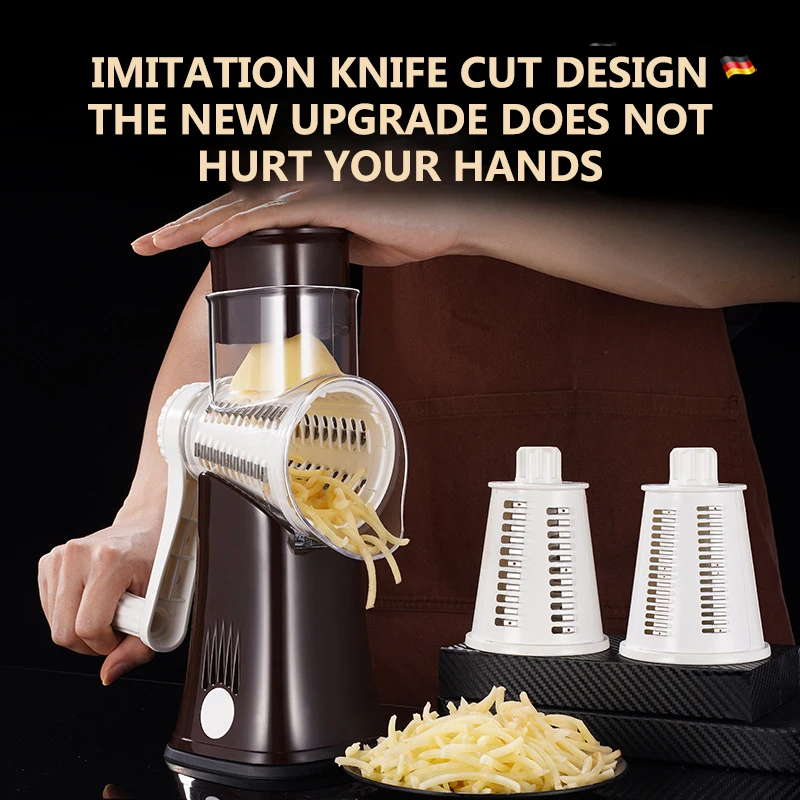 Stainless Steel Universal Mill Grater With Suction Cups And Five Drums  Vegetable Cutter Slicer And Shredder - Fruit & Vegetable Tools - AliExpress