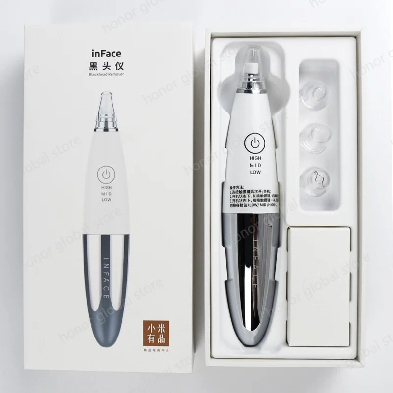 Xiaomi InFace, средство для удаления черных точек, уход за кожей, вакуумное удаление пор, прыщей, вакуумное всасывание, средство для очищения лица, косметическая машина