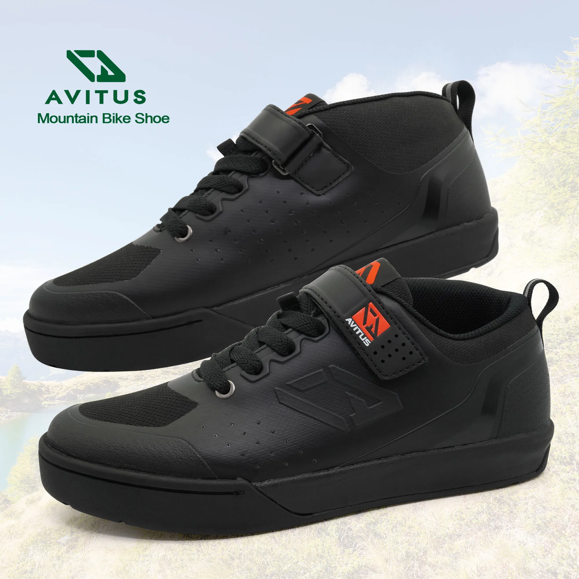 2-Bolt Clipless Pedal SPD Cycling Shoes Men AVITUS MTB Shoe Rubber Sole Downhill Enduro Gravel Freedride