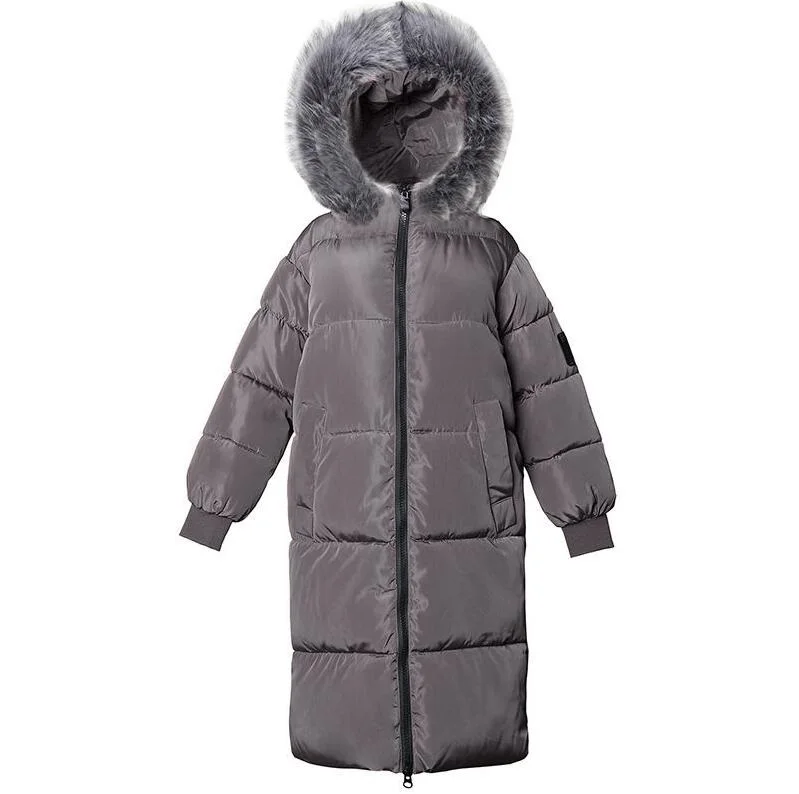 Women Loose Plus size 7XL Winter Female Jackets New Hooded Women's down jacket Fake hair collar Winter coat Female Parkas - Цвет: gray 1