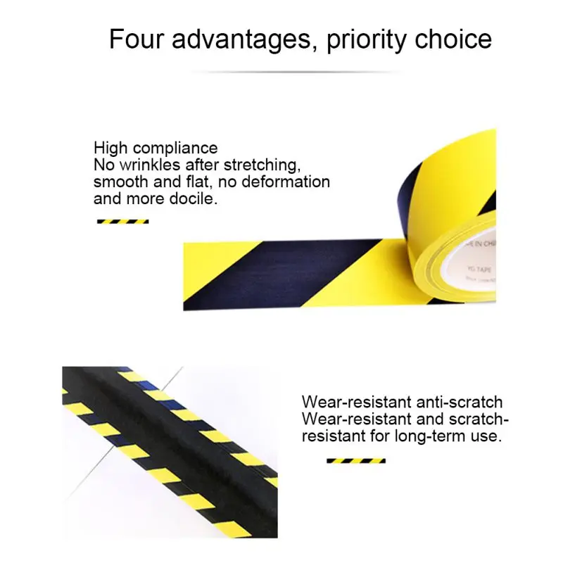 33M Warning Tape Waterproof Anti Slip Scratch Sticker Caution Adhesive Safety Tape durable