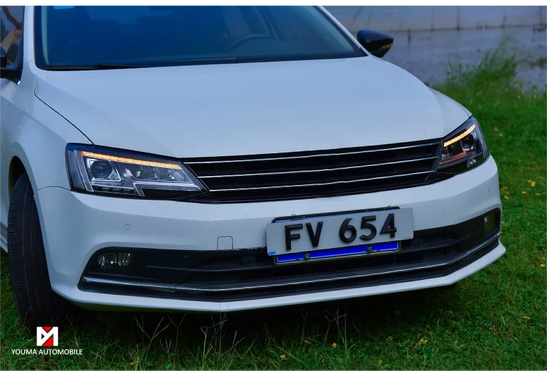 Автомобильный Стайлинг головная лампа для VW Jetta Mk6 светодиодный головной светильник 2011- светодиодные фары DRL светильник для дома проектор Объектив биксеноновый луч