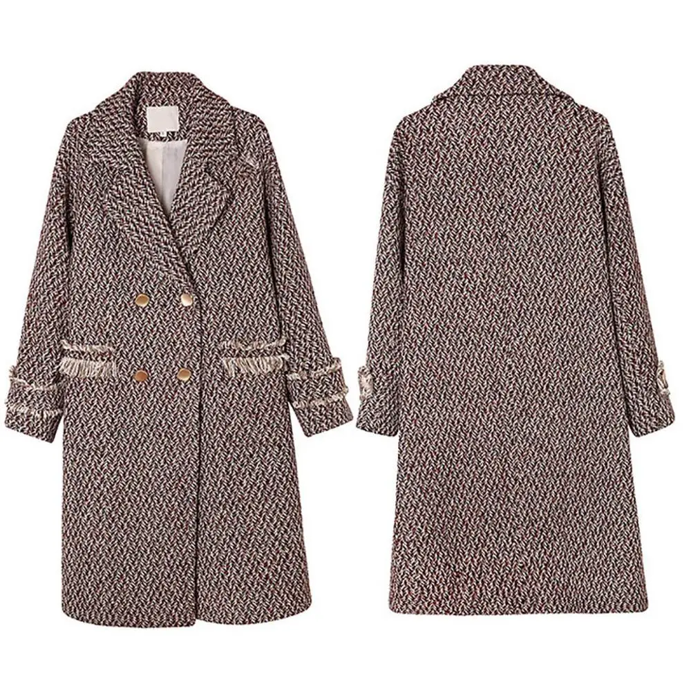 Кашемировое шерстяное Женское пальто, зимнее, размера плюс, модное, винтажное, элегантное, одноцветное, длинное, манто, Femme Abrigos Mujer Plaszcze Damskie