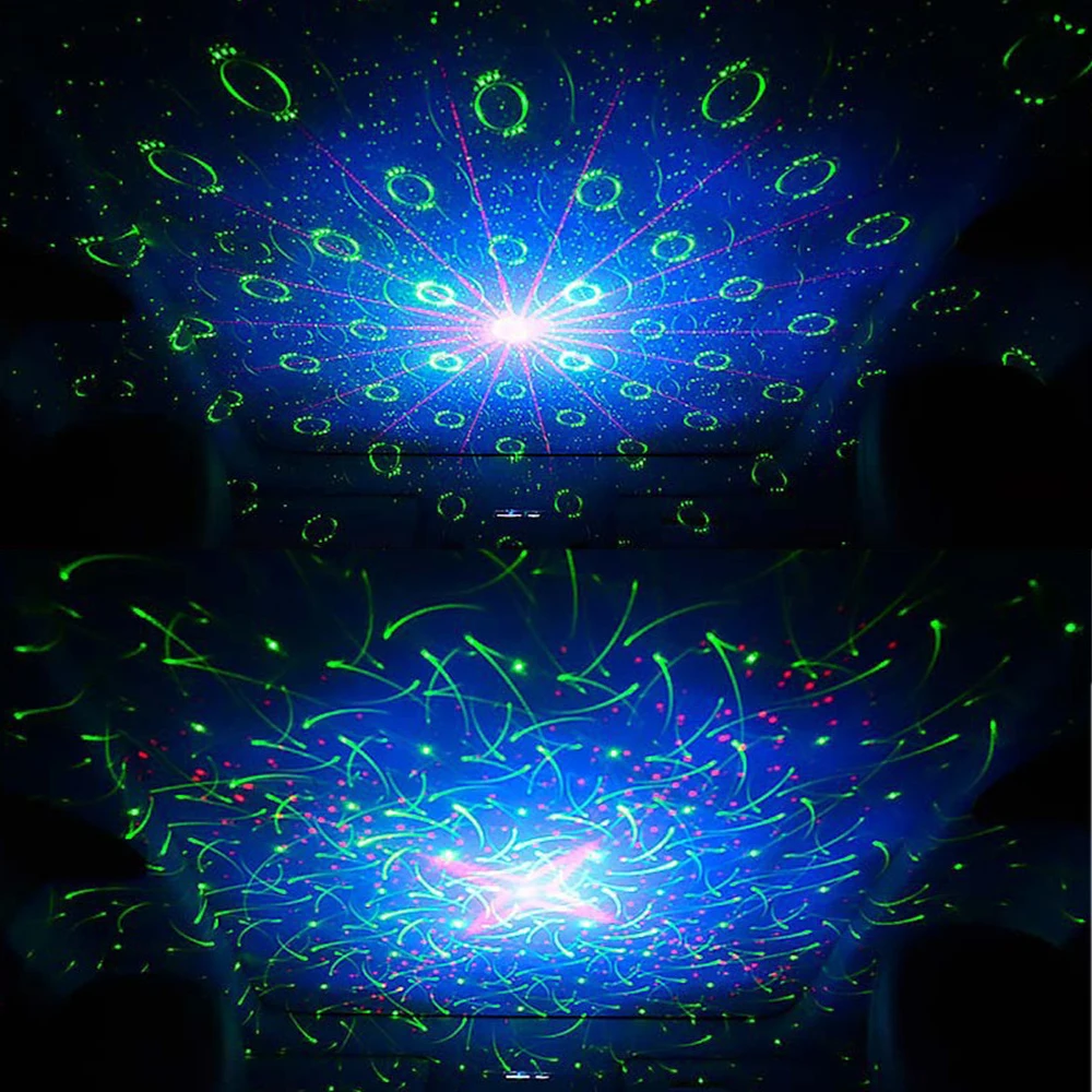  Car Starry Sky Projection Decorative Light Remote/Sound Control Timing Rotating Party Lights Laser  - 4000222263940