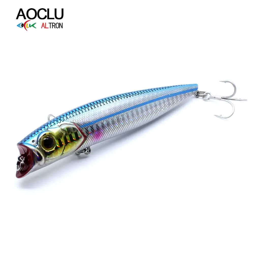 AOCLU Schwimmdock Jerkbait Wobbler 115mm 14g Topwater Popper Harte Köder Minnow Angeln Locken Flach Taucher Schwimmer Für Meer bass