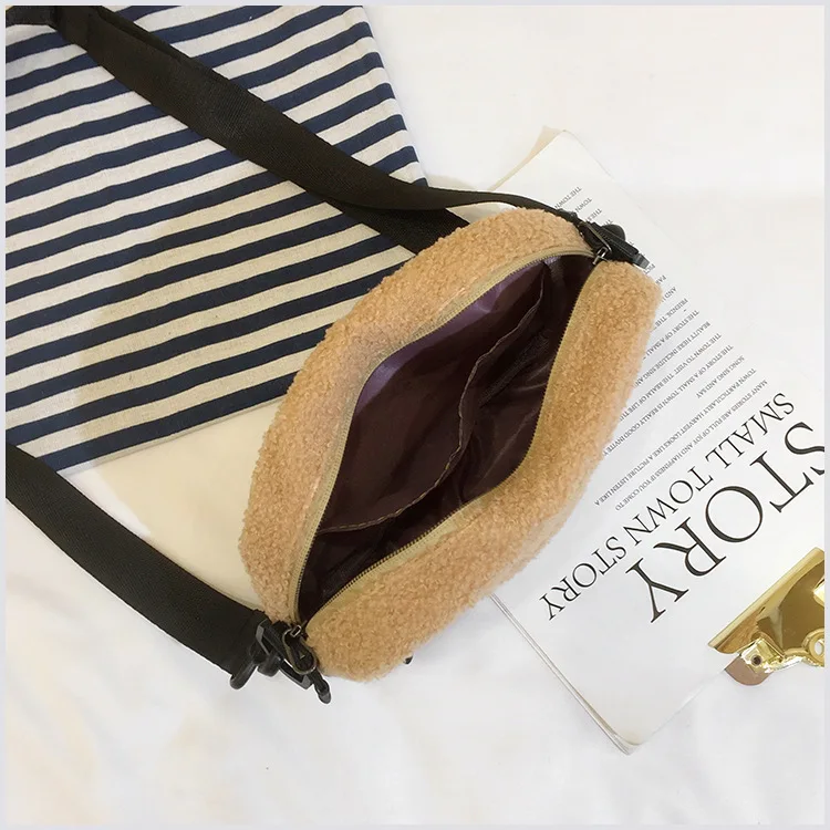 Сумки для женщин новая шерстяная сумка простая и милая сумка-мессенджер Повседневная брендовая широкая сумка через плечо