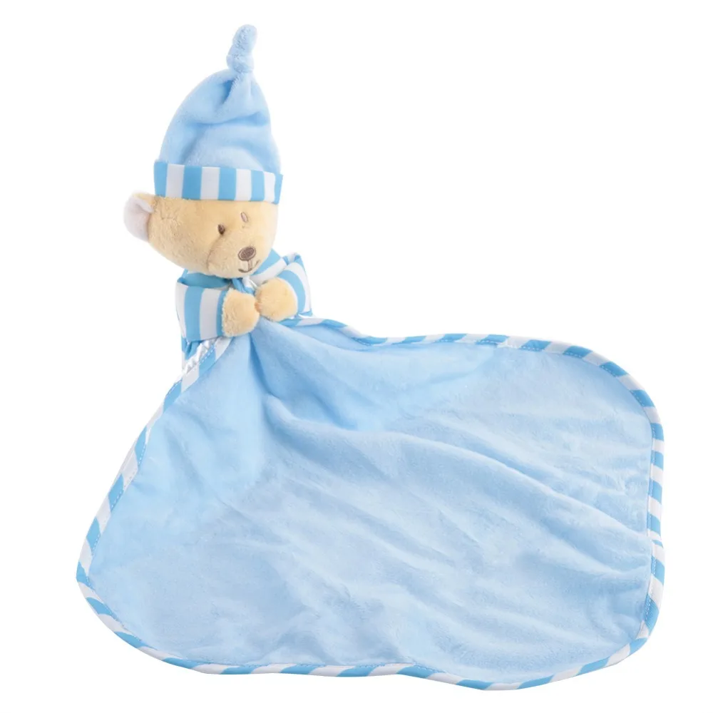 blue bear Детское полотенце с животными, мягкое плюшевое комфортное полотенце, мягкое плюшевое полотенце, успокаивающее полотенце, детские плюшевые игрушки - Цвет: blue bear