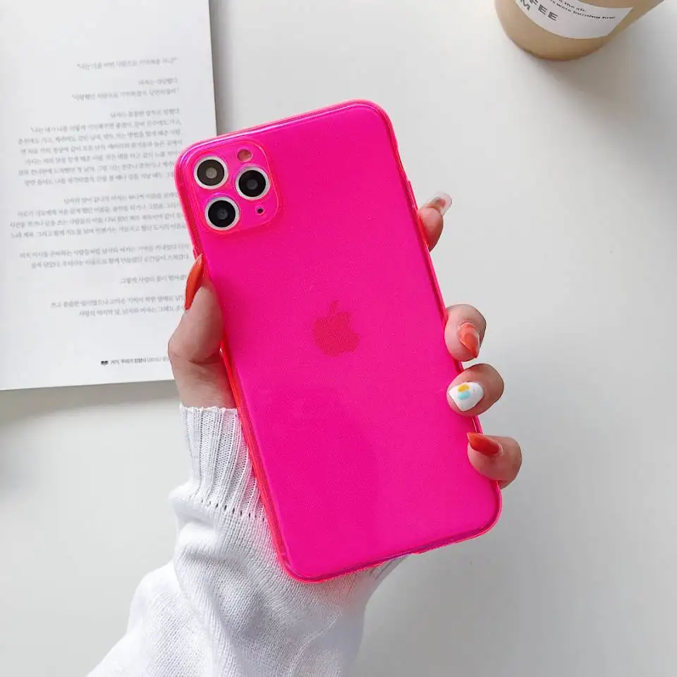 Vibrant Neon Fluorescent Color Phone Cases - Fully Protected Soft Cover