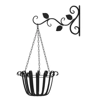 

European Style Wall Hanging Flower Pot Support Bracket Hook Iron Hanger Plants Holder Balcony Home Decoration