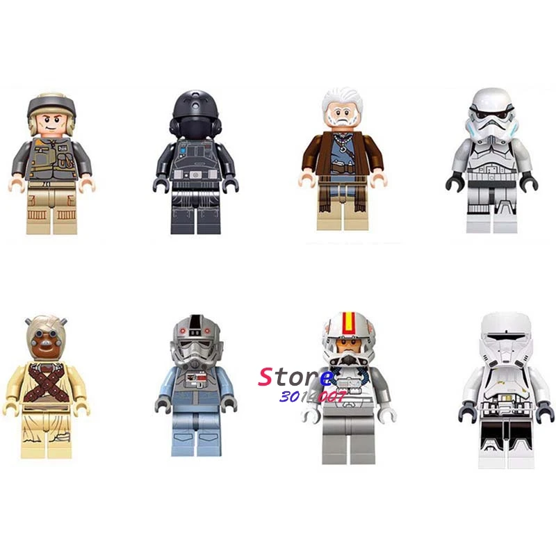 10Set-JC001-JC008 10 компл. Серии 2 Дарт Вейдер Хан Solo R2-D2 BB-8 Ewok строительные блоки игрушки для детей фигурки - Цвет: 10Set-JC001-JC008