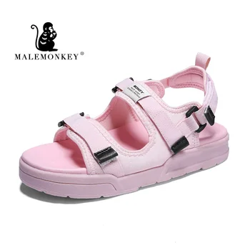 

MALEMONKEY 821497 Lady Non-slip Sandals 2020 Female Soft Sole Sandals Women Open Toe Lady Sandals Women Sandals Flat Casual Pink