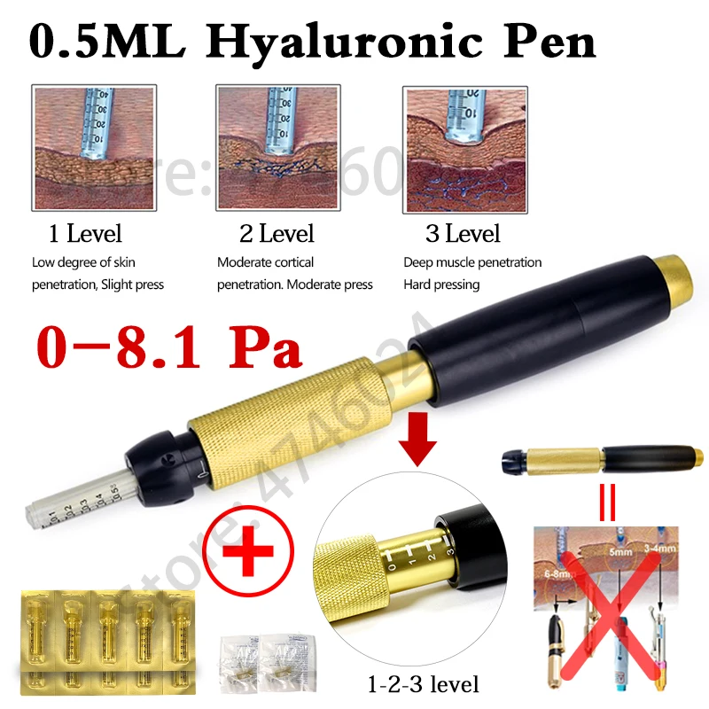 

Hyaluronic Pen Multi Shot Adjustable No Needle Sterile Atomizer Hyaluronic Pen For Beauty Skin Care Tool Anti Wrinkle Lip Liftin