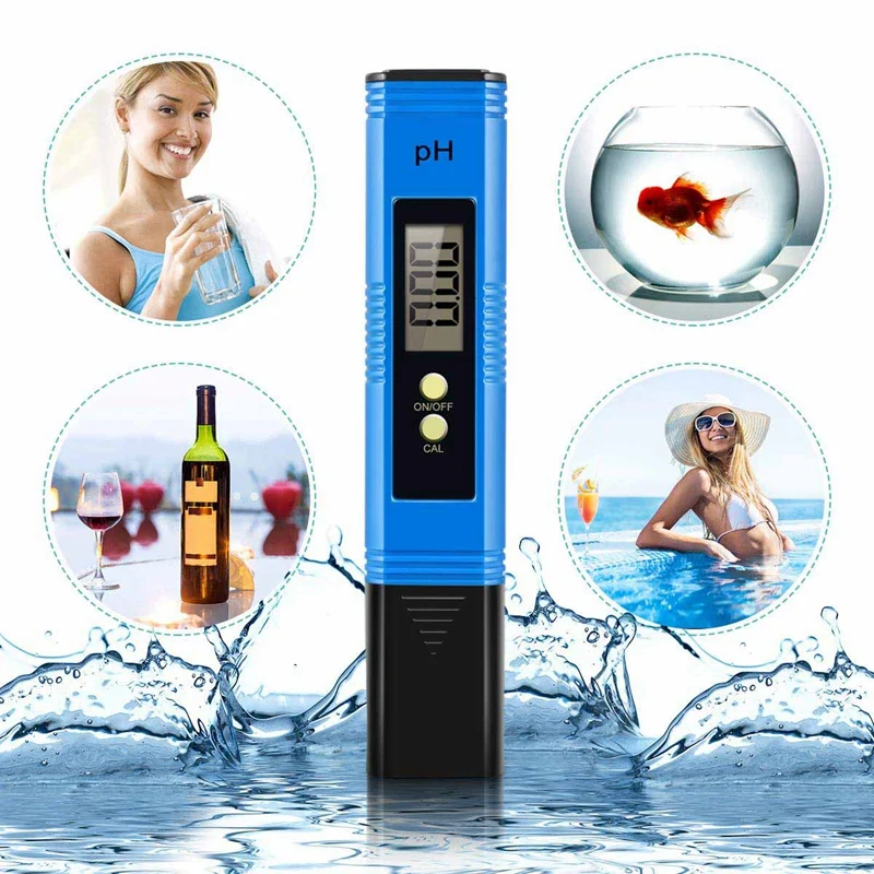 Digital PH Meter, PH Meter 0.01 PH High Accuracy Water Quality Tester with 0-14 PH Measurement Range