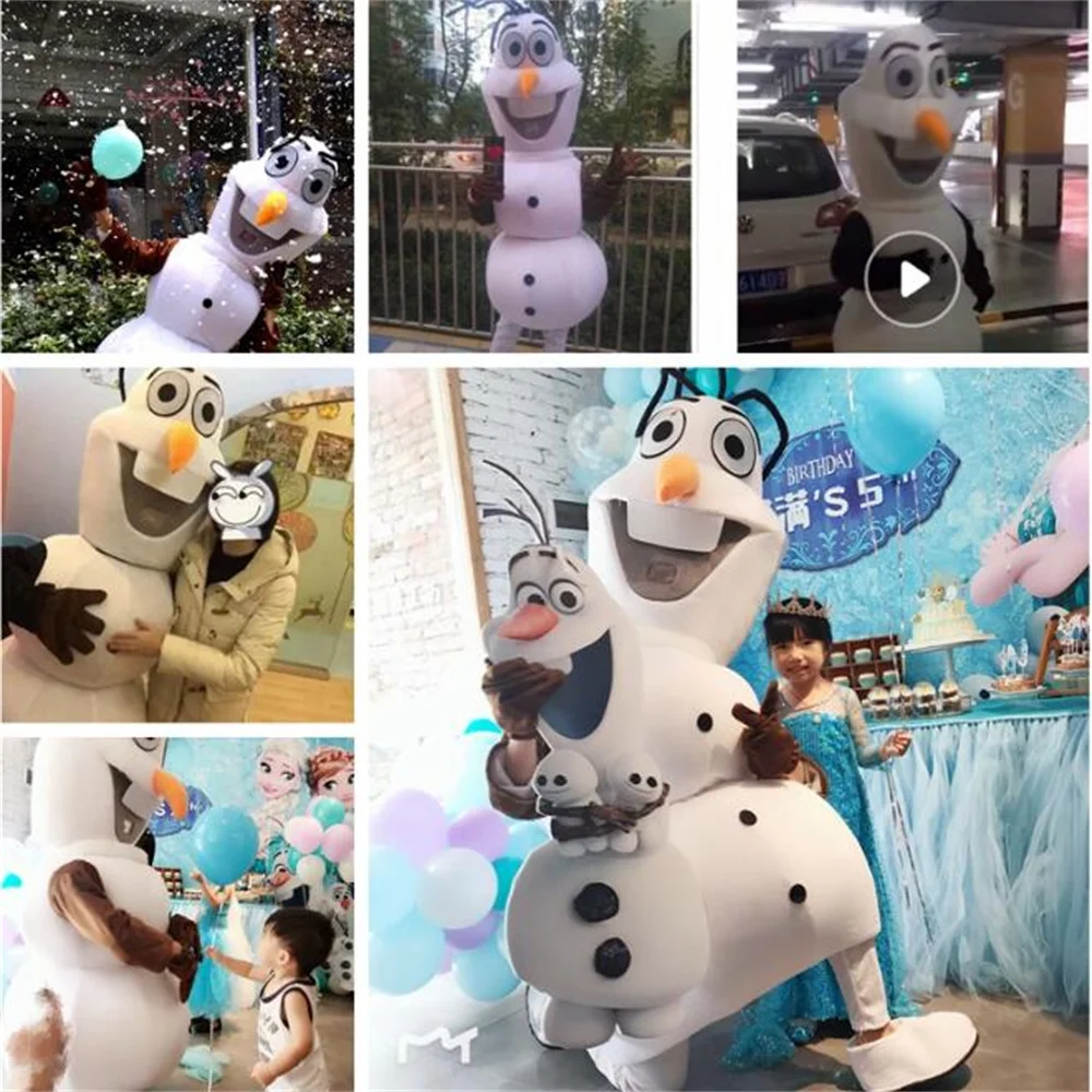 Disney Frozen 2 Olaf Snowman Mascots Costumes for Sale Large Adult Snow Man Mascot Costumes Big Event Party Carnival Game Mascot