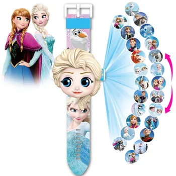 

Disney Frozen 2 Elsa Watch Child Quartz Wrist Figure Color Fashion Cartoon anime Girl Watch Toys for Children birthday gifts Y03