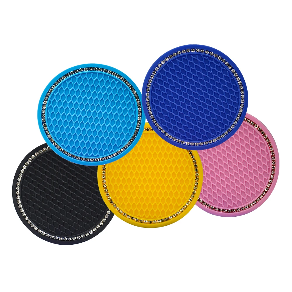 Universal Car Gadget Mats Honeycomb Water Creative Coaster StorageTreadmill Anti-slip Interior Accessories Rubber Pad Anti Slip