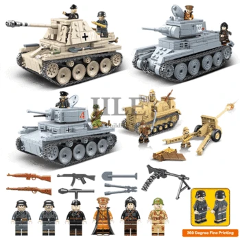 

Moc Military Army Tank Weapon Fighting Vehicle Building Blocks DIY Bricks WW2 Soldiers Compatible with City Street View Toys