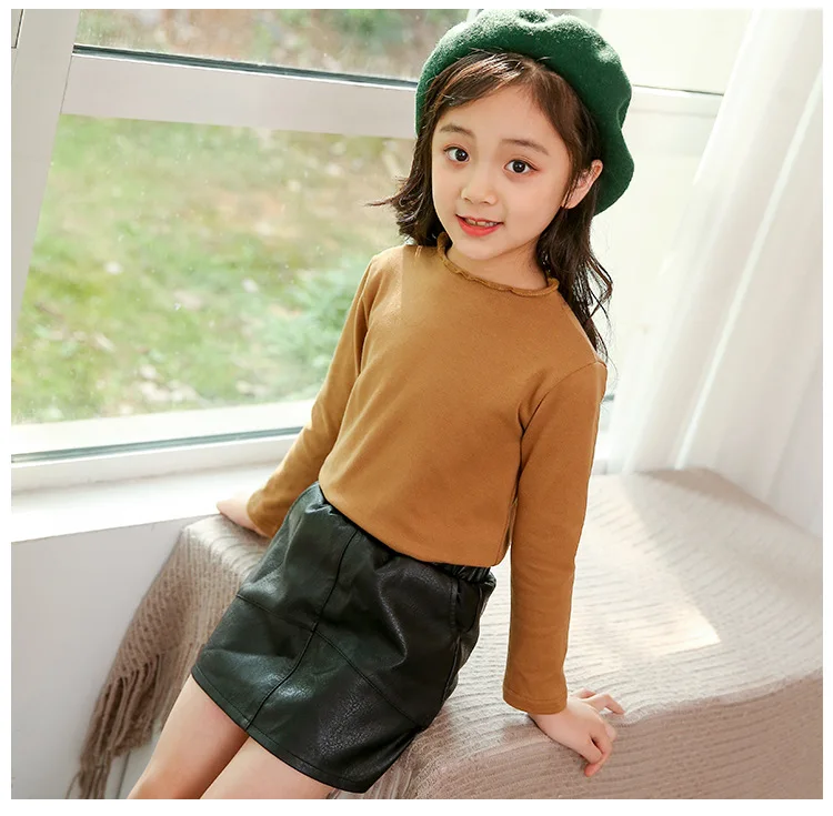 Back To School Clothing Teenage Girls Fashion Tops Little Kids T Shirt Autumn 2019 Baby Girl T-shirts Tees White Pink Green Grey (14)