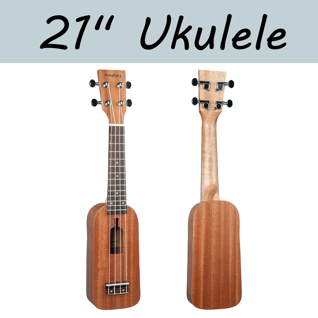 

Sapele Wine Bottle Shape Ukulele Hawaii Guitar 13 Frets 21" Uku 4 String Guitar New