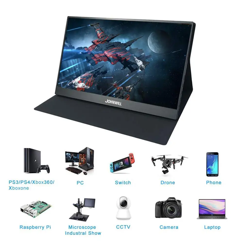  15.6 Inch Touch Screen HDMI 1080P Portable Display for Laptop Samsung DEX Phone XBOX Switch PS4 Typ