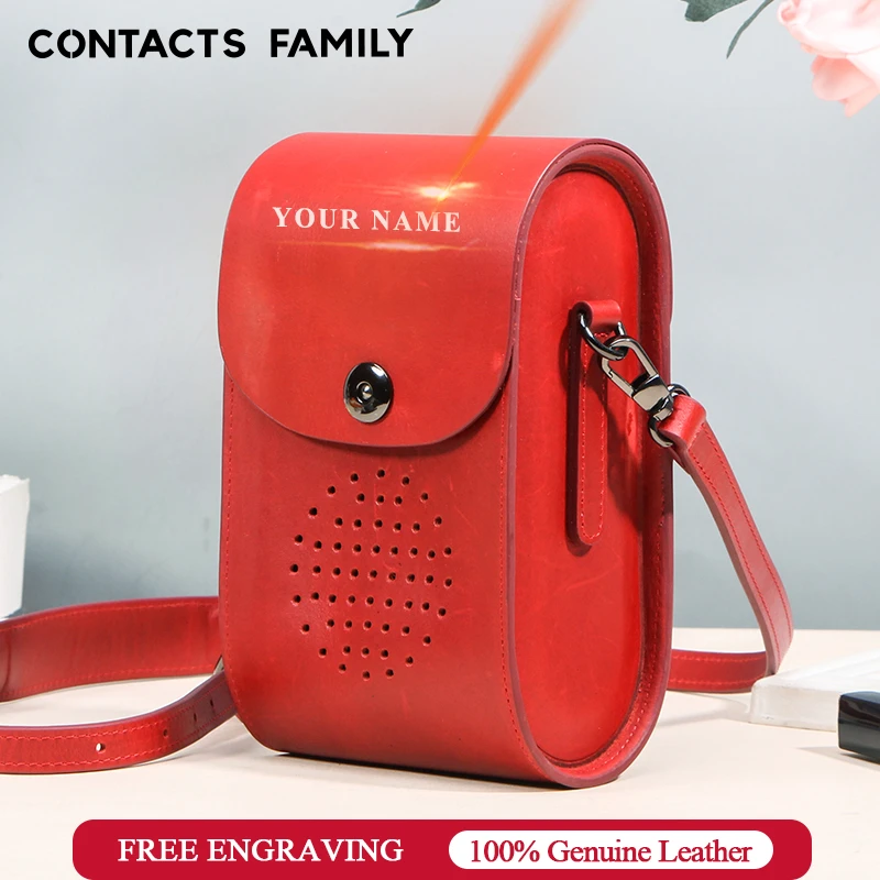 New Fashion Women Genuine Leather Phone bag case For iphone 11 12  13  Pro X Crossbody Bag for iphone se 2020 shoulder bag redVegetable Leather Fashion Women Phone bag case For iphone 11 Pro X Crossbody Bag for iphone se 2020 shoulder bag red Female waterproof phone holder