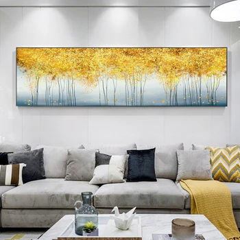 

Abstract Golden Woods Poster Art Wall Modern Canvas Painting Posters Artwork Pictures Prints for Living Room Home Decor Cuadros