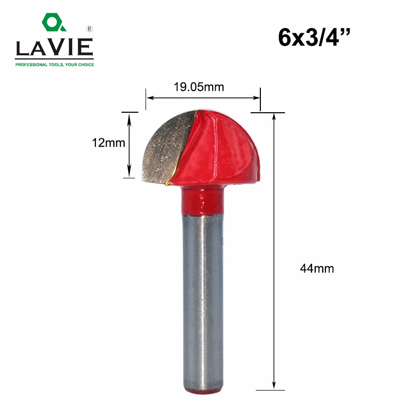 LAVIE 1 шт. 6 мм хвостовик шаровой нос маршрутизатор бит круглый Фрезерный резак для дерева CNC радиус ядро коробка цельные твердосплавные инструменты MC06000
