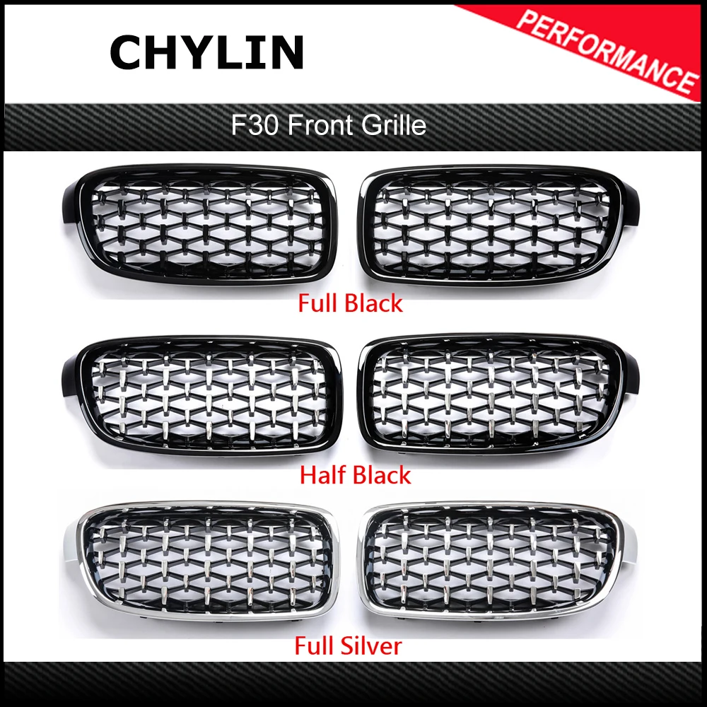 A Pair Front Car Racing Grill for BMW 3 Series F30 F31 F35 320i 328i 335i 2012-2018 Auto Grille Kidney Replacement Grilles | Автомобили и