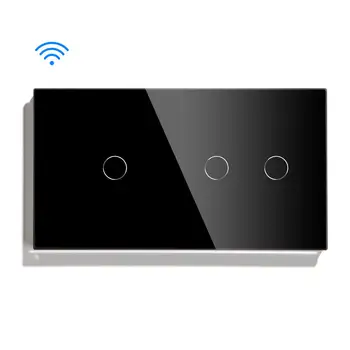 

Bseed Wifi 1 Gang with 2 Gang Light Switch Touch Switch Wall Switch 3 Color Crystal Class Panel Fashion Smart Switch