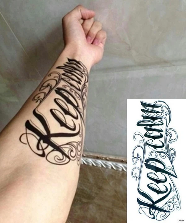 On Sale Tatto Stickers Temporary-Tattoo-Sticker Words Flash-Tatoo English-Letters Waterproof KyVzX69p