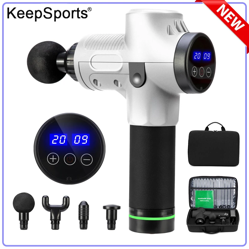 

4000r/min Therapy Massage Guns 3 Gears Muscle Massager Pain Sport Massage Machine Relax Body Slimming Relief 4 Heads With Bag