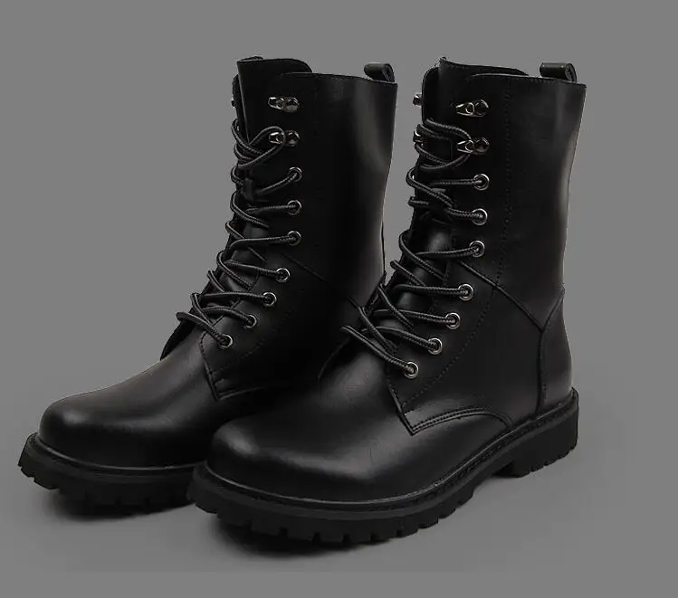 

Men's Motorcycle Riding Hunting Casual Walking Shoes Designer Genuine Leather Men Military Boots big size 46