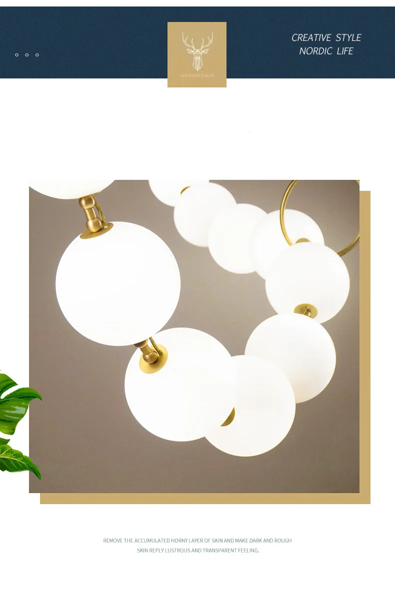 Скандинавский постмодерн светодиодный подвесной светильник металлический золотой 10 головок стеклянные шары лампы для столовой кухни светильник шнур подвесной светильник