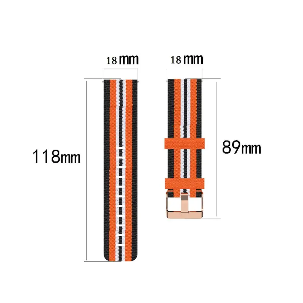 육군 스포츠 팔찌 스트랩 나일론 시계 밴드 18MM 20MM 22MM 손목 밴드 시계 액세서리 색상 버클