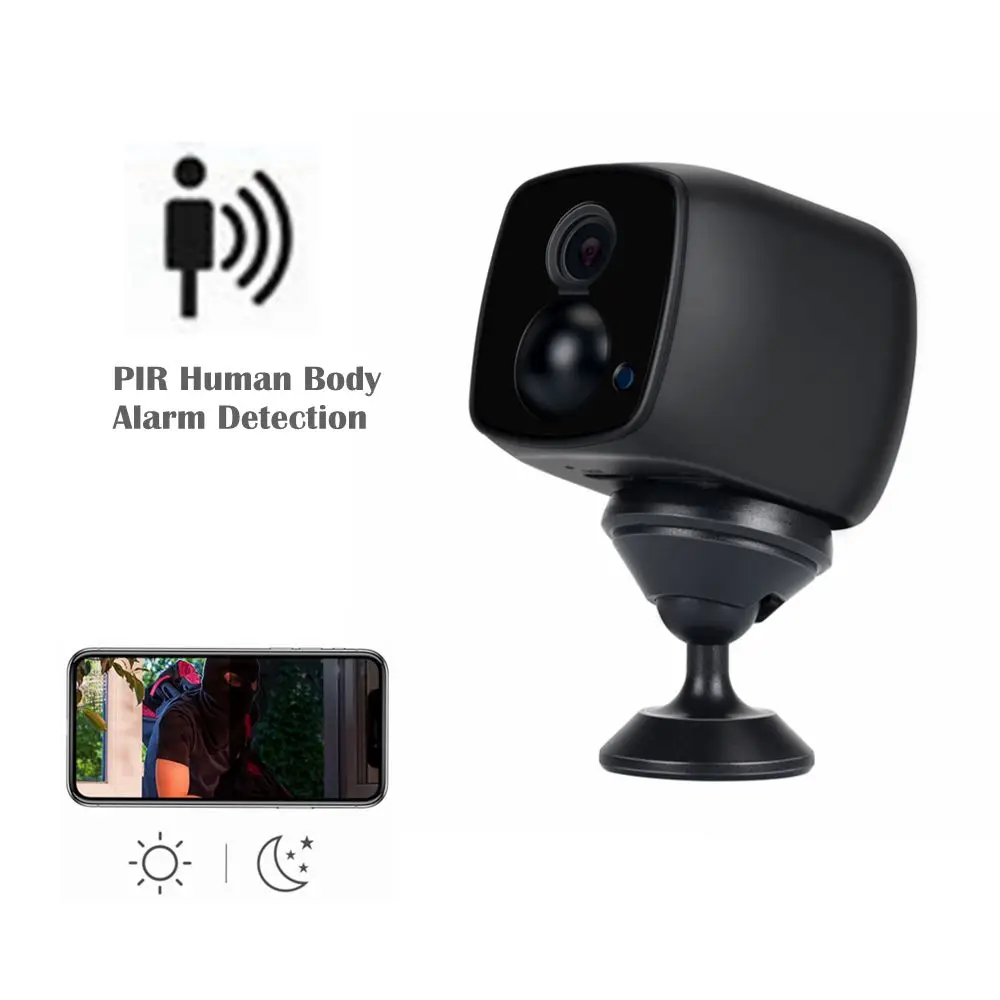 

PIR Body Alarm Detector WiFi Mini Camera Wireless WIFI Surveillance Security PIR Camera