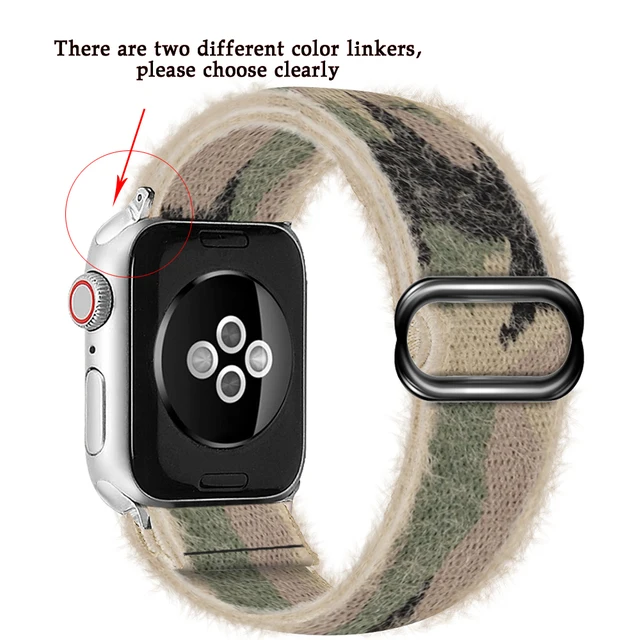 Soft and comfortable nylon Loop elastic buckle Apple watch band 38mm 42mm Series 7 SE654321 For iWatch Strap Bohemia braid  44mm 15