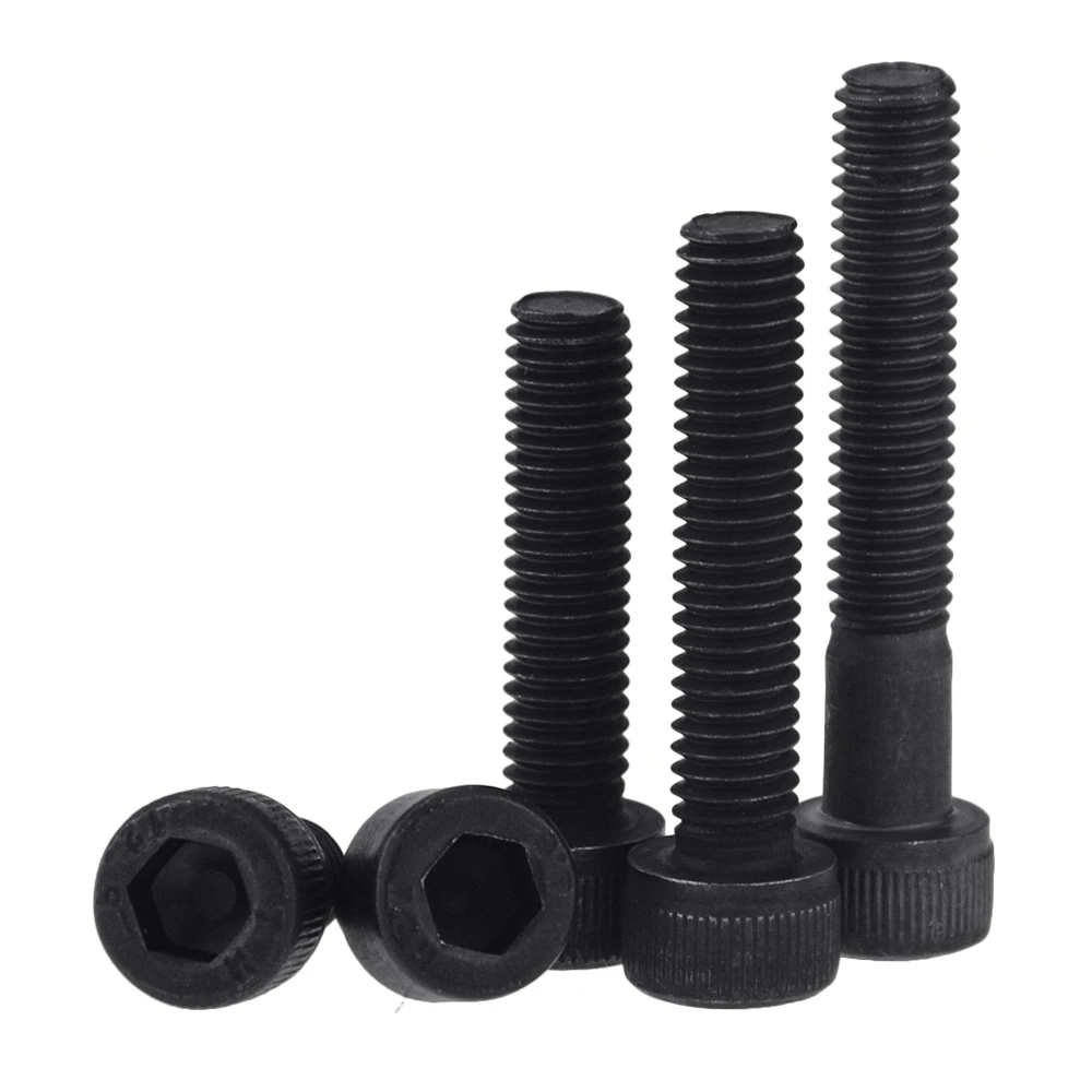 50pcs M5x40 mm M5*40 flat head countersunk black grade 8.8 Carbon Steel Hex Socket Head Cap Screw | Обустройство дома