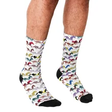 

Funny Men socks Off to the Horse Races Jockey Printed hip hop Men Happy Socks cute boys street style Crazy novelty Socks for men