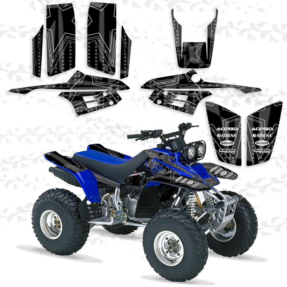 Black New Style Decals Stickers Graphics Kits For Yamaha Warrior 350