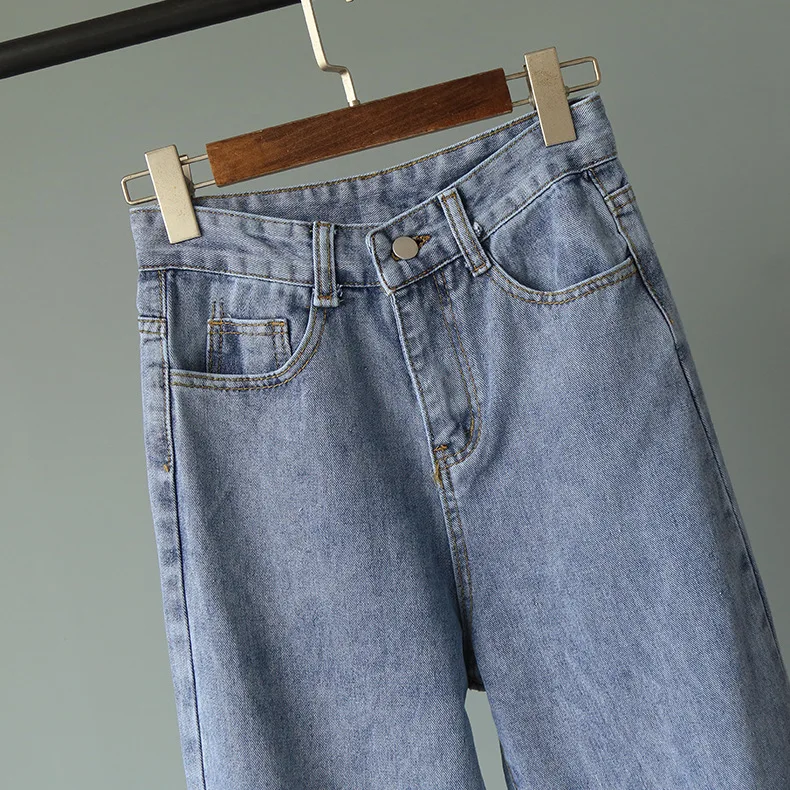Водоотталкивающие джинсы тонкие широкие брюки с высокой талией женские джинсы женская одежда уличная мода