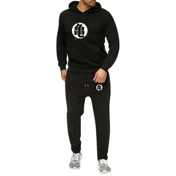

Japanese Men 'S Sweater Wukong Dragon Ball Surrounding Recreational Sports Suit Winter Hoodies +Pant Set