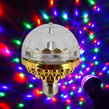 

6W Rotating Crystal Magic Ball RGB LED Stage Light Bulb E27 Lamp For Disco Party DJ Christmas Effec Crystal Magic Ball Club