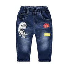 Г. Мужские летние новые стильные брюки для мальчиков с рисунком из мультфильма; повседневные джинсы для мальчиков; джинсовые брюки